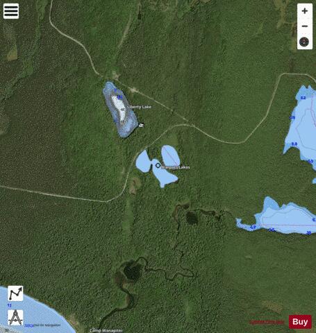 Warpats Lake depth contour Map - i-Boating App - Satellite