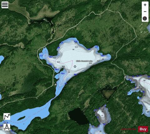 Little Hannah Lake depth contour Map - i-Boating App - Satellite