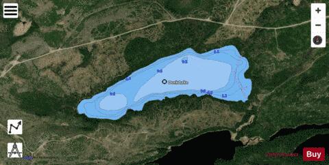 Deek Lake depth contour Map - i-Boating App - Satellite