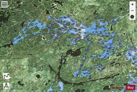 Blackstone Lake depth contour Map - i-Boating App - Satellite