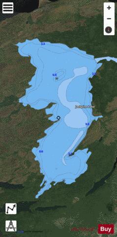 Jackpine Lake depth contour Map - i-Boating App - Satellite