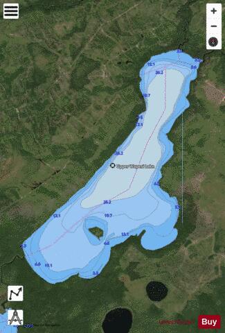 Upper Wapesi Lake depth contour Map - i-Boating App - Satellite