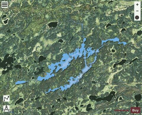 Kishikas Lake depth contour Map - i-Boating App - Satellite