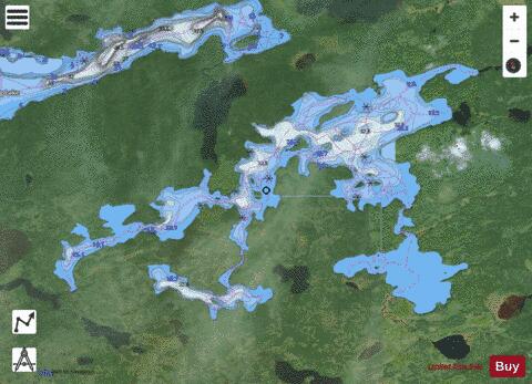 McVicar Lake depth contour Map - i-Boating App - Satellite