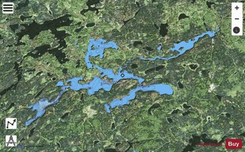 Redpath Lake depth contour Map - i-Boating App - Satellite