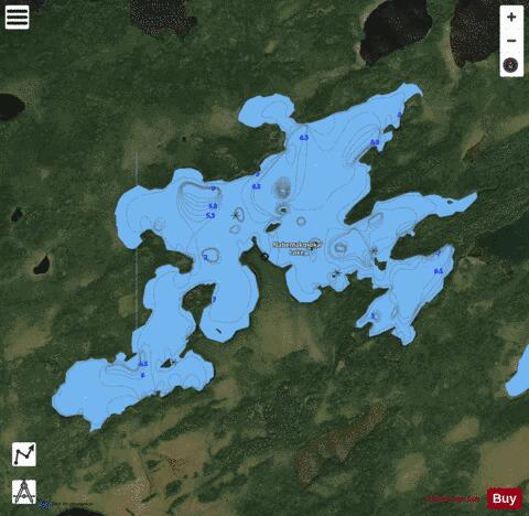 Nabemakoseka Lake depth contour Map - i-Boating App - Satellite