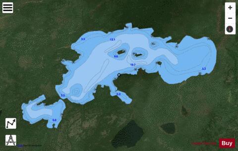 Aerofoil Lake depth contour Map - i-Boating App - Satellite