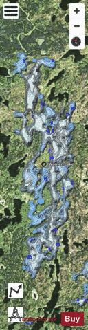 Woman Lake depth contour Map - i-Boating App - Satellite