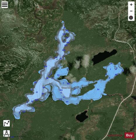 Cramp Lake depth contour Map - i-Boating App - Satellite