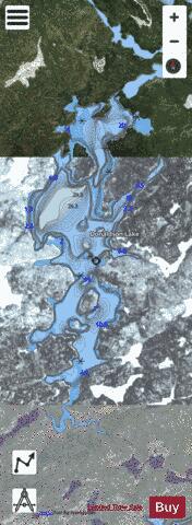 Donaldson Lake depth contour Map - i-Boating App - Satellite