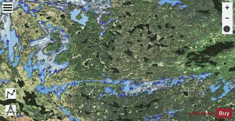 Springpole Lake depth contour Map - i-Boating App - Satellite