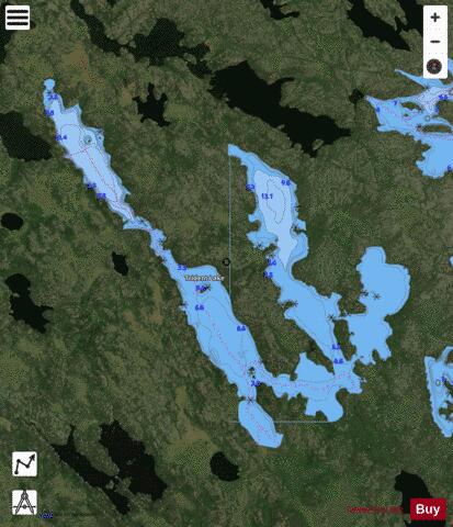 Trident Lake depth contour Map - i-Boating App - Satellite