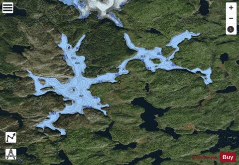 Hanging Lake depth contour Map - i-Boating App - Satellite