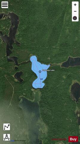 Professor Lake depth contour Map - i-Boating App - Satellite