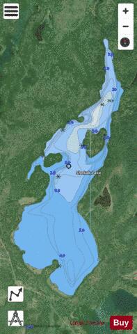 Shekak Lake depth contour Map - i-Boating App - Satellite