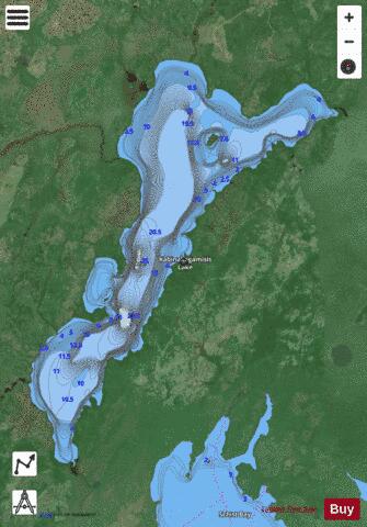 Kabinakagamisis Lake depth contour Map - i-Boating App - Satellite