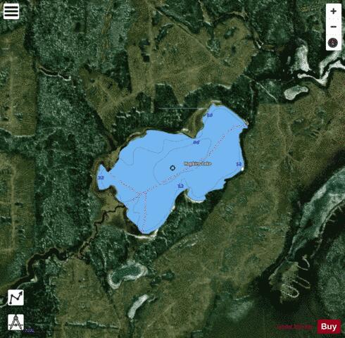 Hopkins Lake depth contour Map - i-Boating App - Satellite