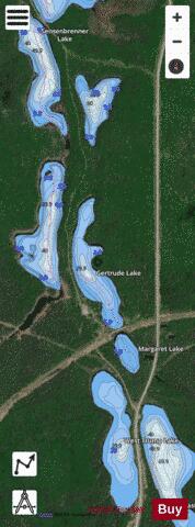 Gertrude Lake depth contour Map - i-Boating App - Satellite
