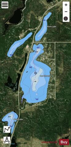 Lac Charette depth contour Map - i-Boating App - Satellite