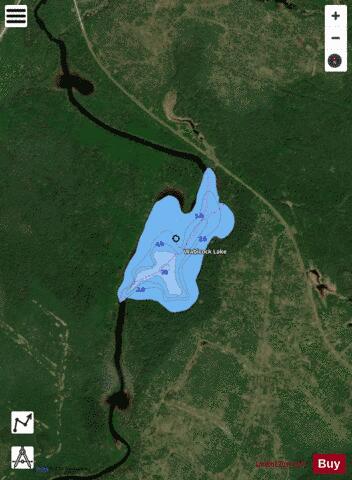 Wabicock Lake depth contour Map - i-Boating App - Satellite