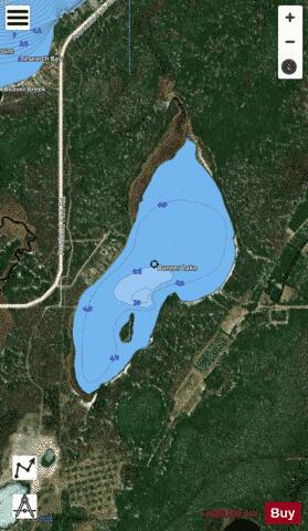 Bonner Lake depth contour Map - i-Boating App - Satellite