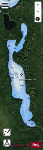 Lower Aitken Lake depth contour Map - i-Boating App - Satellite