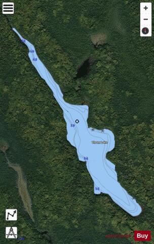 Thom Lake depth contour Map - i-Boating App - Satellite