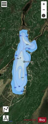 Lac Brochet depth contour Map - i-Boating App - Satellite