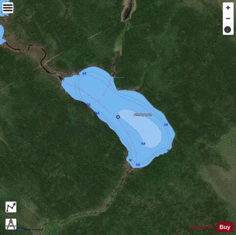 Allenby Lake depth contour Map - i-Boating App - Satellite