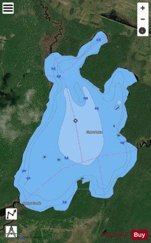 Ghost Lake depth contour Map - i-Boating App - Satellite