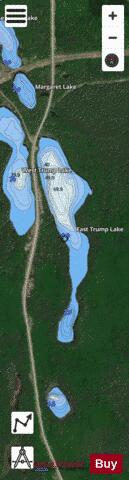 East Trump Lake depth contour Map - i-Boating App - Satellite