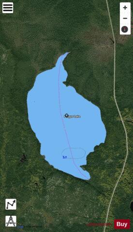 Fergus Lake depth contour Map - i-Boating App - Satellite