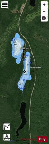 Nansen Lake depth contour Map - i-Boating App - Satellite