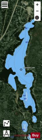 Maxwell Lake depth contour Map - i-Boating App - Satellite