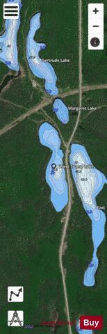 West Trump Lake depth contour Map - i-Boating App - Satellite