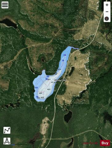 D'Amour Lake depth contour Map - i-Boating App - Satellite