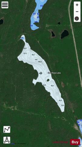 Five Pines Lake depth contour Map - i-Boating App - Satellite