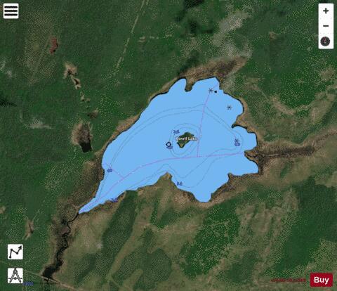 Bovril Lake depth contour Map - i-Boating App - Satellite