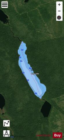 Clay Lake depth contour Map - i-Boating App - Satellite