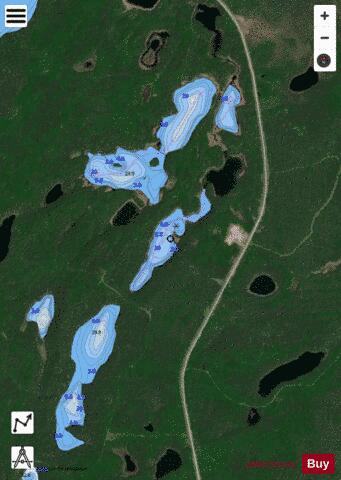 Guilfoyle Lake 18 depth contour Map - i-Boating App - Satellite