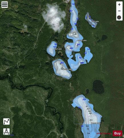 Cecile Lake depth contour Map - i-Boating App - Satellite