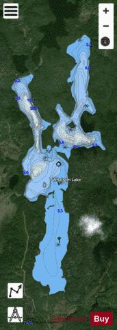 Whalsom Lake depth contour Map - i-Boating App - Satellite