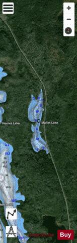 Mallet Lake depth contour Map - i-Boating App - Satellite