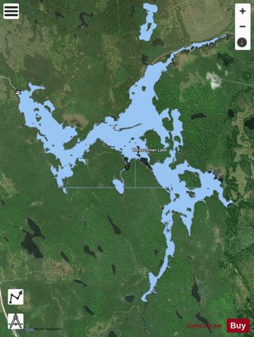 Threecorner Lake depth contour Map - i-Boating App - Satellite