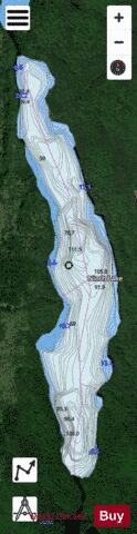 Ninth Lake depth contour Map - i-Boating App - Satellite