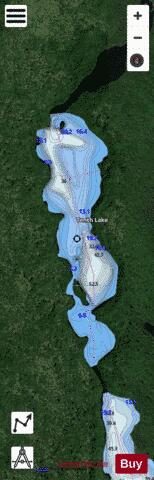 Tenth Lake depth contour Map - i-Boating App - Satellite