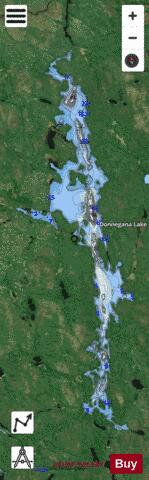 Donnegana Lake depth contour Map - i-Boating App - Satellite