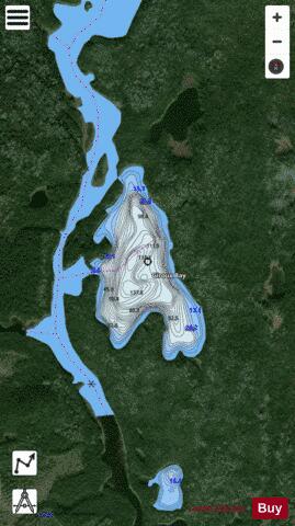 Giroux Bay depth contour Map - i-Boating App - Satellite
