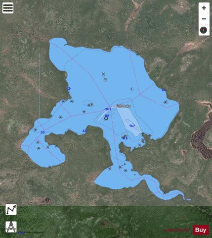 Ficht Lake depth contour Map - i-Boating App - Satellite