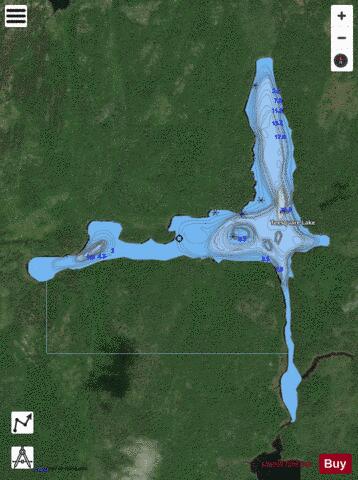 Teesquare Lake depth contour Map - i-Boating App - Satellite